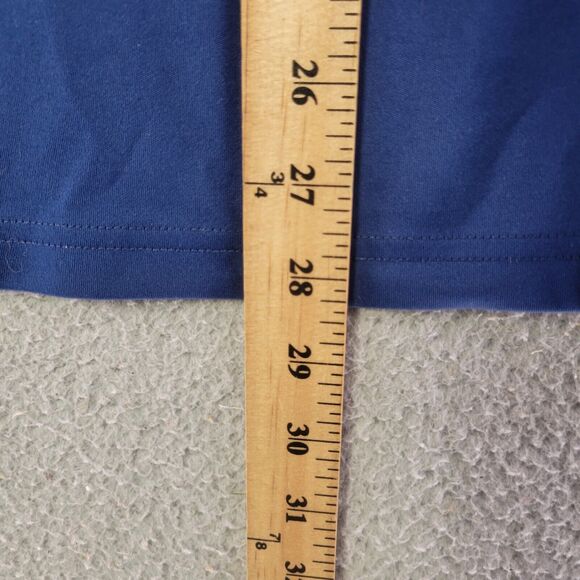 Oakley Polo Shirt Mens M Blue Collared Shirt 1/4 Button Retro Y2K Athleisure - Picture 7 of 7